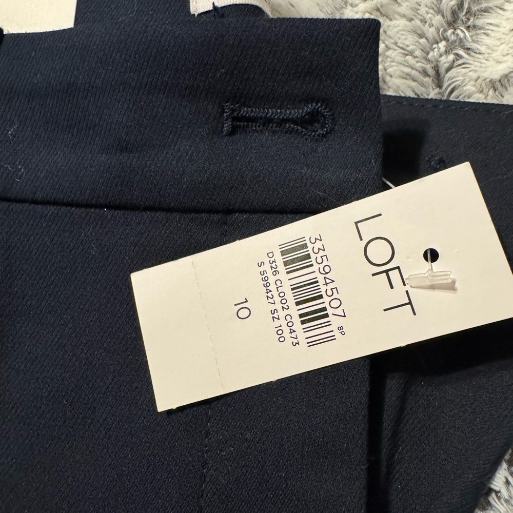 LOFT The Sutton Skinny Pants in Navy - Picture 2 of 2